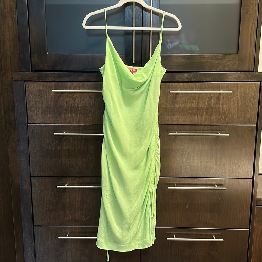 Staud Stunning Acid Green Dress - Gem Staud Stunning Acid Green Dress - Gem